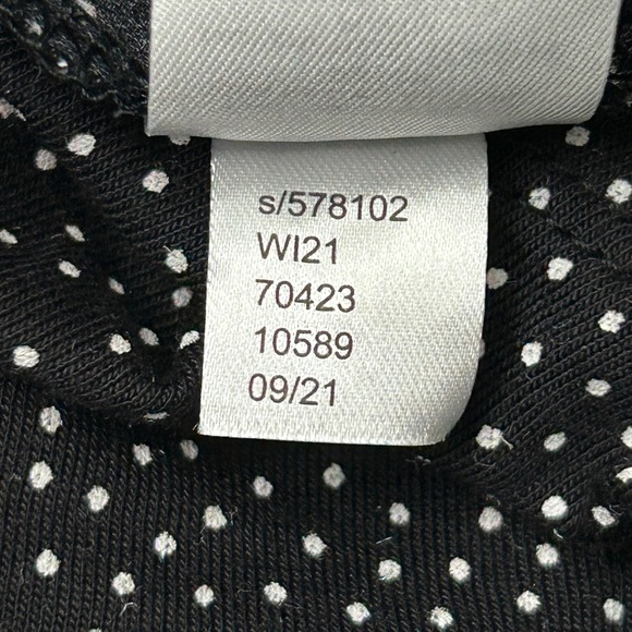 LOFT Black White Micro Polka Dot Blouse M Long Sleeve Business Casual Career - Picture 6 of 13
